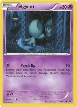 Elgyem 073  - Reverse Holofoil XY  BREAKthrough - Common