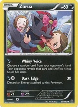 Zorua (90) (90) 090  - Reverse Holofoil XY  BREAKthrough - Common