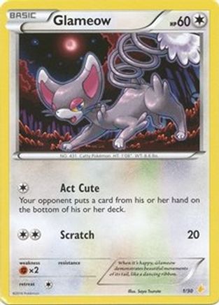 Glameow (1)  XY Trainer Kit Pikachu Libre & Suicune - Common