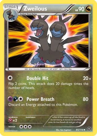 Zweilous 085  XY  Steam Siege - Uncommon