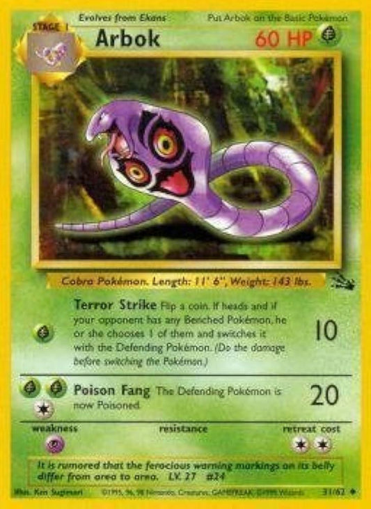 Arbok 031  - Unlimited Fossil - Uncommon