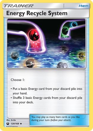Energy Recycle System  - Reverse Holofoil SM  Celestial Storm - Uncommon