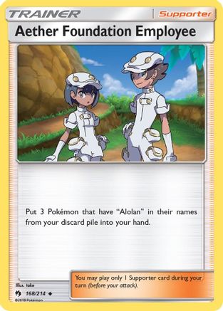 Aether Foundation Employee  - Reverse Holofoil SM  Lost Thunder - Uncommon