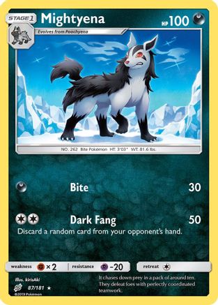 Mightyena 087  - Reverse Holofoil SM  Team Up - Rare