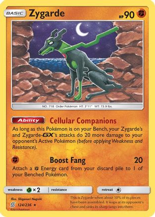 Zygarde 124  - Reverse Holofoil SM  Unified Minds - Rare