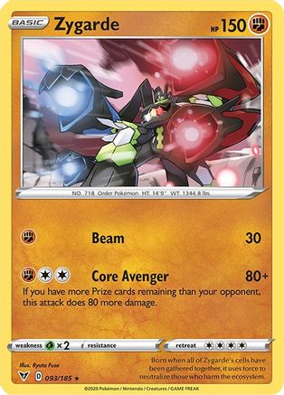Zygarde 093  - Holofoil SWSH04 Vivid Voltage - Holo Rare