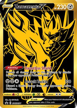 Zamazenta V SWSH077  - Holofoil SWSH Sword & Shield Promo Cards - Promo