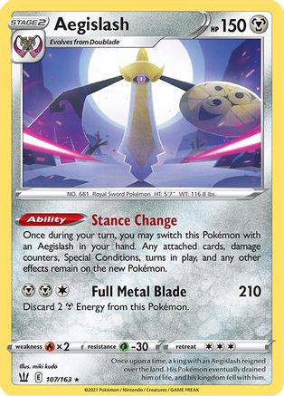 Aegislash (107) (107) 107  - Holofoil SWSH05 Battle Styles - Holo Rare