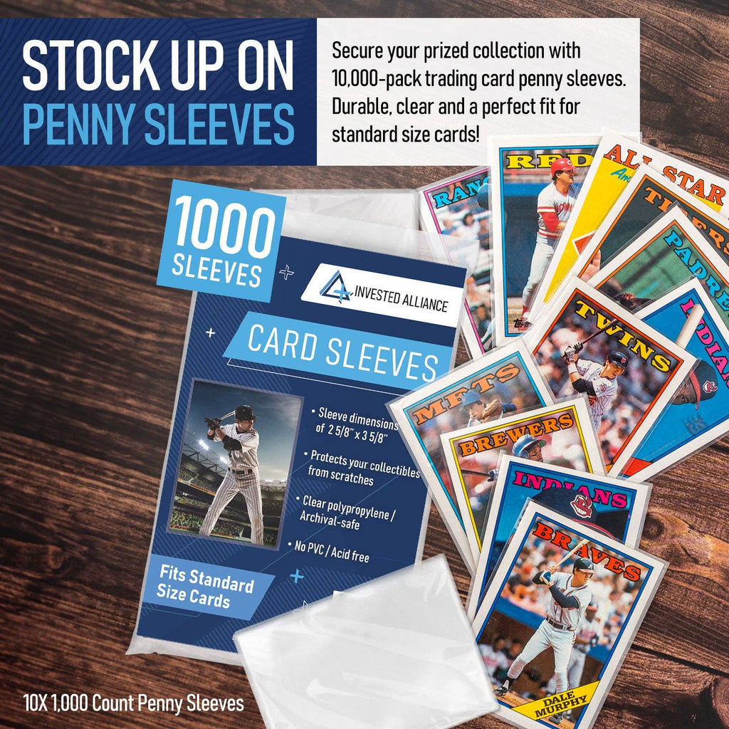 10,000 Pack - Standard Size Penny Sleeves