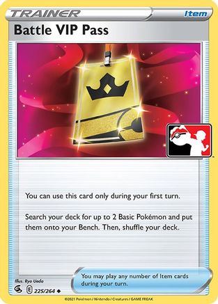 Battle VIP Pass 225/264  Prize Pack Series Cards - Uncommon