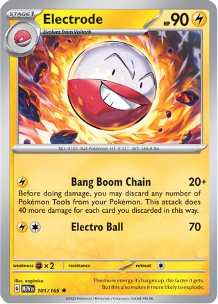 Electrode 101  - Reverse Holofoil SV Scarlet & Violet 151 - Rare