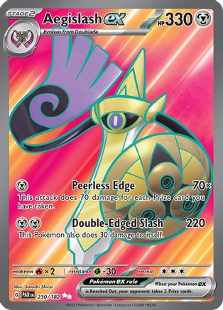 Aegislash ex 230/182  - Holofoil SV04 Paradox Rift - Ultra Rare