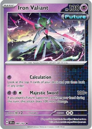Iron Valiant 080/162  - Holofoil SV05 Temporal Forces - Rare