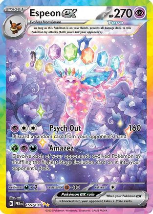 Espeon ex 155/131  - Holofoil SV Prismatic Evolutions - Special Illustration Rare