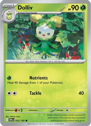 Dolliv 022  - Reverse Holofoil SV10 Destined Rivals - Common