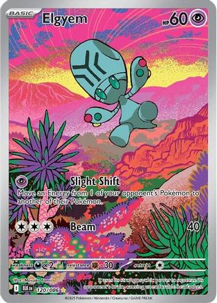Elgyem 120/086  - Holofoil SV Black Bolt - Illustration Rare