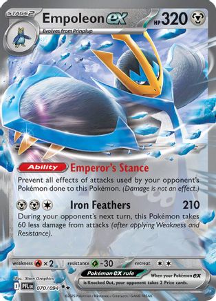 Empoleon ex 070/094  - Holofoil ME02 Phantasmal Flames - Double Rare