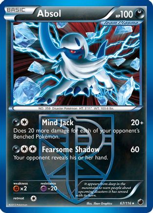Absol (Team Plasma)  - Holofoil Plasma Freeze - Holo Rare