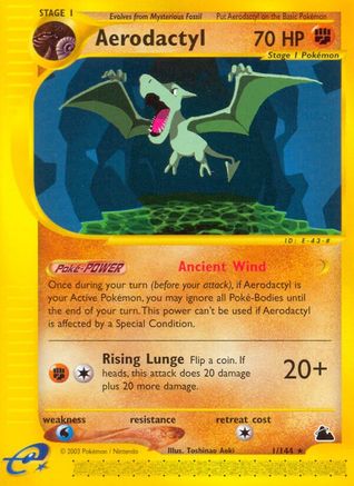 Aerodactyl  - Reverse Holofoil Skyridge - Rare