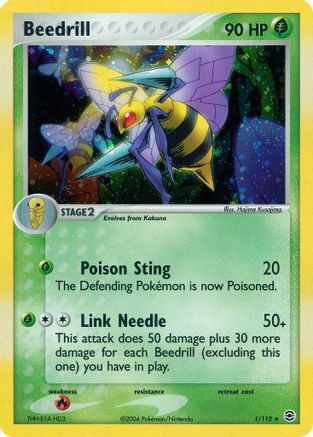 Beedrill 001  FireRed & LeafGreen - Holo Rare
