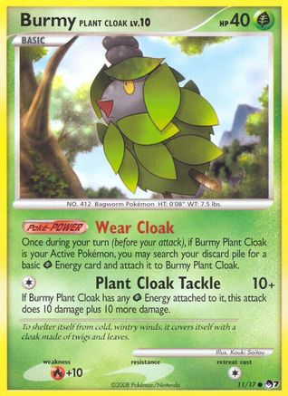 Burmy Plant Cloak 011  POP Series 7 - Common