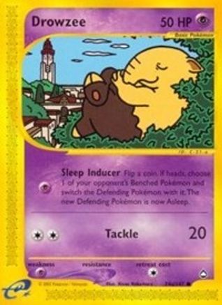 Drowzee (74b)  - Reverse Holofoil Aquapolis - Common