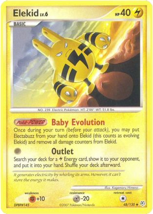 Elekid 048/130  - Reverse Holofoil Diamond and Pearl - Uncommon