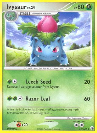 Ivysaur 051  - Reverse Holofoil Secret Wonders - Uncommon