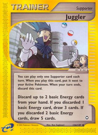 Juggler/147  - Reverse Holofoil Aquapolis - Uncommon