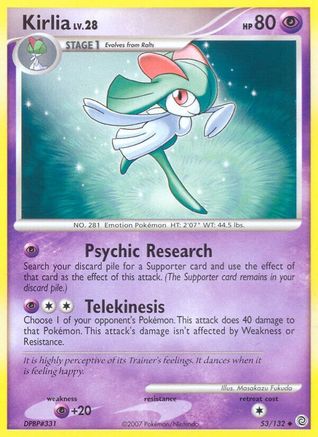 Kirlia 053  - Reverse Holofoil Secret Wonders - Uncommon