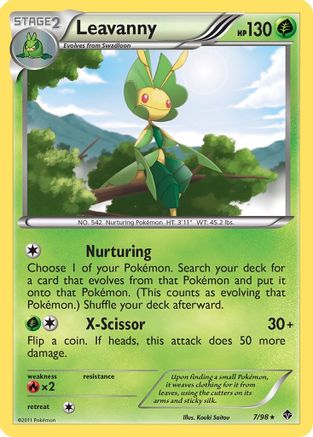 Leavanny (7)  - Reverse Holofoil Emerging Powers - Rare