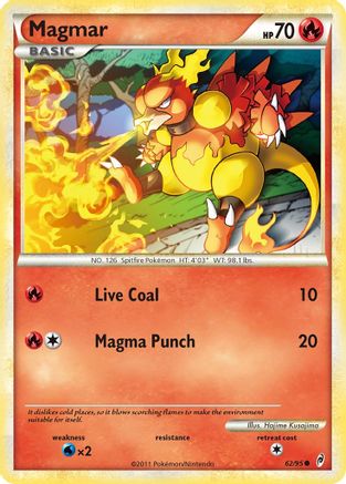 Magmar 062  - Reverse Holofoil Call of Legends - Common
