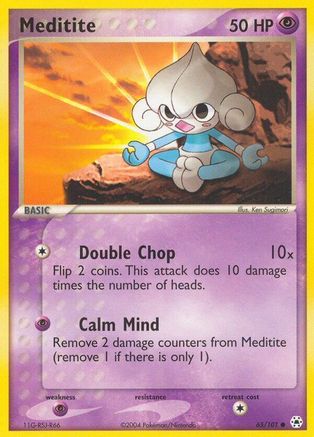 Meditite - 65/101/101  - Reverse Holofoil Hidden Legends - Common