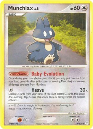Munchlax 033  Diamond and Pearl - Rare