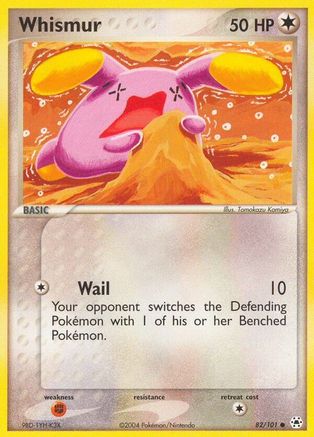 Whismur 082  - Reverse Holofoil Hidden Legends - Common