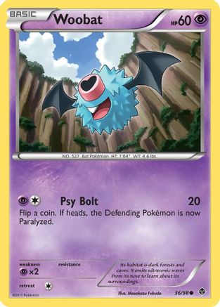 Woobat  - Reverse Holofoil Emerging Powers - Common