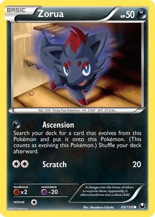 Zorua (69)  - Reverse Holofoil Dark Explorers - Common