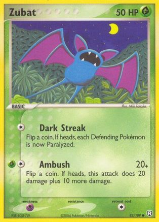 Zubat 082  - Reverse Holofoil Team Rocket Returns - Common