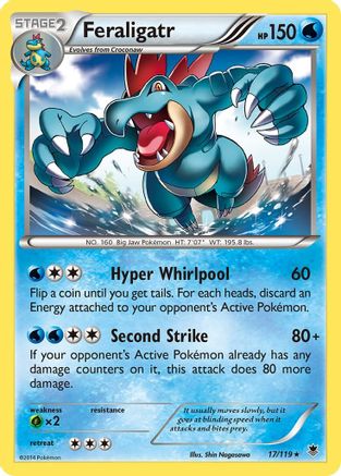 Feraligatr 017/119  - Reverse Holofoil XY  Phantom Forces - Holo Rare
