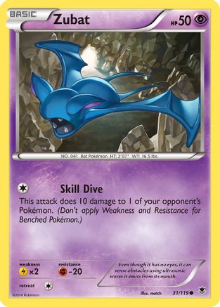 Zubat/119  - Reverse Holofoil XY  Phantom Forces - Common