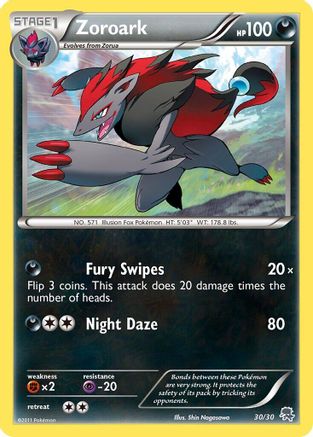 Zoroark (#30 Holo)  - Holofoil BW Trainer Kit Excadrill & Zoroark - Common